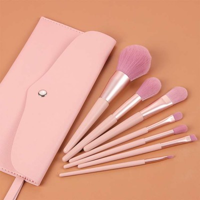 Natural Hair Glass Electric Makeup Brushes Green Wholesale Taklon Set Gold 7Pcs Pink Cosmetics Makeup Brush