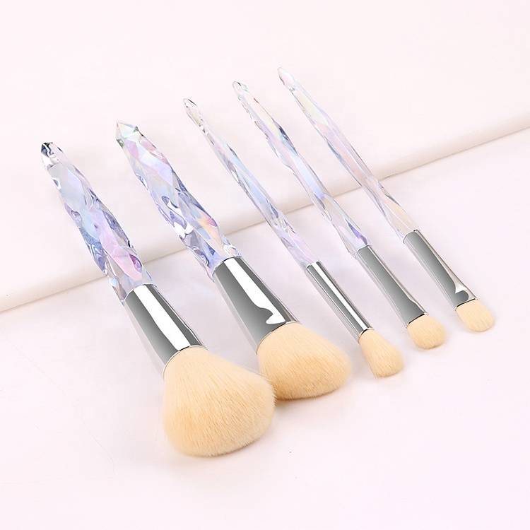 Diamond 10 Fluffy Canvas Makeup Brush Bling Crystal Custom Pencil Head Shape E Set 6 Private Label Cosmetics Makeup Brush